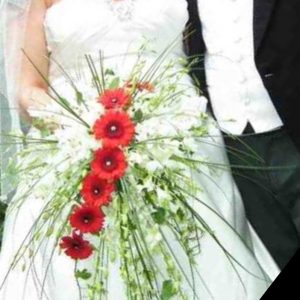 Red Gerbera Bridal Shower Bouquet- Price on Request