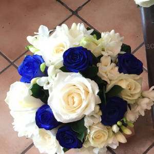 Blue Rose Hand Tied Bridal Bouquet – Price on Request