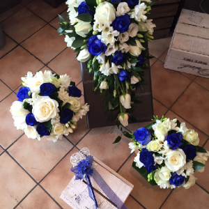 Blue & White Wedding Bouquets – Price on Request